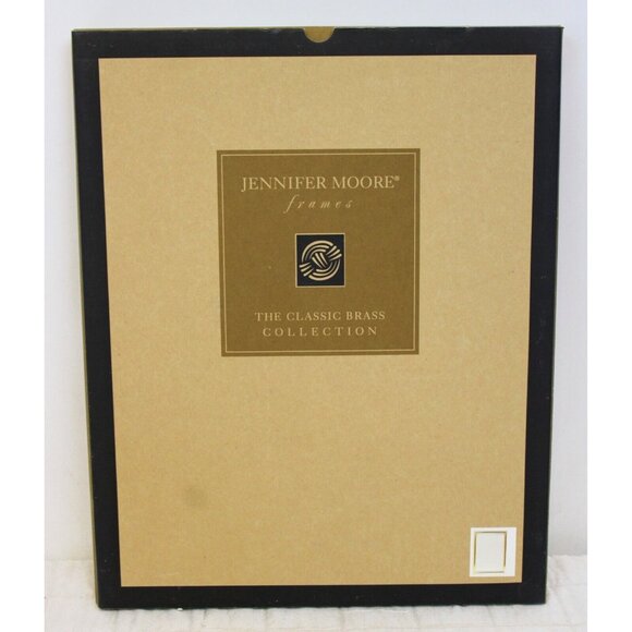 1996 Jennifer Moore Classic Brass Collection Large Photo Frame Gold Glass Black - Picture 11 of 12